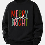 Merry And Bright Print Relax Fit Sweatshirt