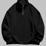 Men's  stand collar half zip long sleeve sweatshirt