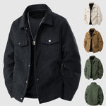 Men's corduroy versatile casual cargo jacket