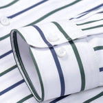 Long Sleeve Stripe Button Up Shirt & Slim Fit Tapered Trousers