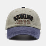 Sewing Slogan Embroidery Washed Baseball Cap