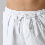 Men's imitation cotton and linen solid color loose casual pants
