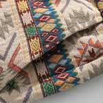 Ethnic Geometric Jacquard Drawstring Shorts