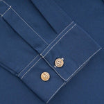 Men's solid color simple loose casual long-sleeved shirt