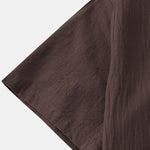 Men's Cotton Linen Textured Half Placket Short Sleeve Shirt