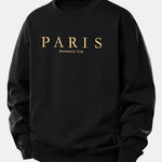 Paris Slogan Print Relax Fit Sweatshirt