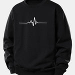 Heartbeat Print Relax Fit Sweatshirt