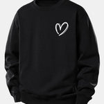 Heart Print Relax Fit Sweatshirt