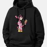 Vacation Pink Panther Print Relax Fit Hoodie