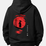 Sunset Samurai Back Print Relax Fit Hoodie