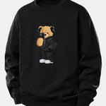 Fashion Bear Taking Photo Print Relax Fit Sweatshirt
