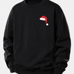 Christmas Hat Print Relax Fit Sweatshirt