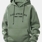 Los Angeles Print Drawstring Hoodie