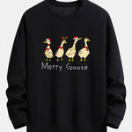 Christmas Duck Print Relax Fit Sweatshirt