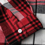 Men's Thin Plaid Casual Hooded Jacket