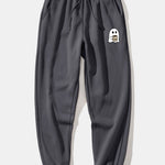 Ghost Drinking Coffee Print Drawstring Hoodie & Ghost Drinking Coffee Print Jogger Pants