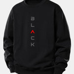 Black Print Relax Fit Sweatshirt