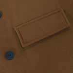 Long Faux Woolen Coat With Teddy Fleece Collar