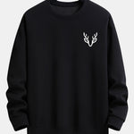 Head Deer Print Relax Fit Sweatshirt