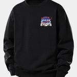Christmas Santa Claus Print Relax Fit Sweatshirt