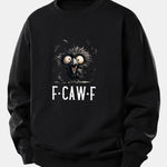 Crow Print Relax Fit Sweatshirt
