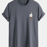 Regular Fit Duck You Print Cotton T-Shirt