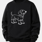 Dog In Boots Print Relax Fit Sweatshirt