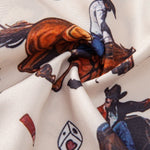 Cowboy Print Button Up Shirt &  Drawstring Swim Shorts