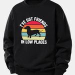 Dog Slogan Print Relax Fit Sweatshirt