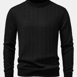 Stripe Jacquard Crew Neck Sweater