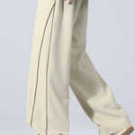 Wide Leg Pants With Side Stripes