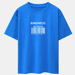 Kindness Barcode Print Drop Shoulder Oversize T-Shirt