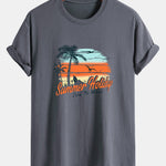 Regular Fit Summer Holiday Print Cotton T-Shirt