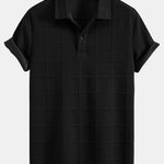 Checkered Jacquard  Polo Shirt