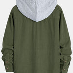 Waffle Corduroy Hooded Shirt