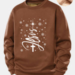Christmas Jesus Print Teddy Fleece Lined Sweatshirt