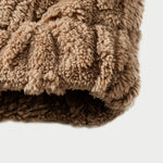 Geometric Jacquard Teddy Fleece Zip Up Hoodie