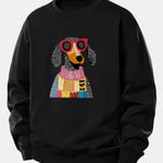Sweater Dog Print Relax Fit Sweatshirt