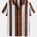 Striped Mesh Knit Shirt