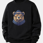 Chicago Sunglasses Bear Print Relax Fit Sweatshirt