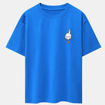 Duck You Print Drop Shoulder Oversize T-Shirt