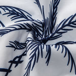 Island Sailing Print Button Up Shirt & Wrinkle Textured Straight Leg Pants