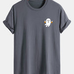 Regular Fit Beer Ghost Print Cotton T-Shirt