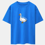 Silly Goose Print Drop Shoulder Oversize T-Shirt