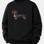 Dachshund Print Relax Fit Sweatshirt
