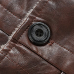 Faux Fur Lined Long Line PU Leather Coat