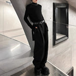 Padded Shoulder Pearl Knit T-shirt