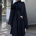Dark Cape Two-way Wear Irregular Cape Skirt