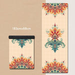 Buddha Stones Tibetan Mandala Elephant Lotus Koi Fish Mindful Natural Rubber Yoga Mat Decoration