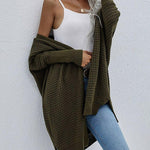 Zeagoo Women's Batwing Sleeve Split Hem Open Front Cardigan